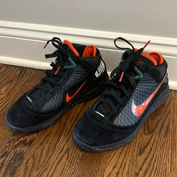 Nike Lebron 7 VII shoes Black Dx8554-001 size 7.5 - Picture 1 of 9